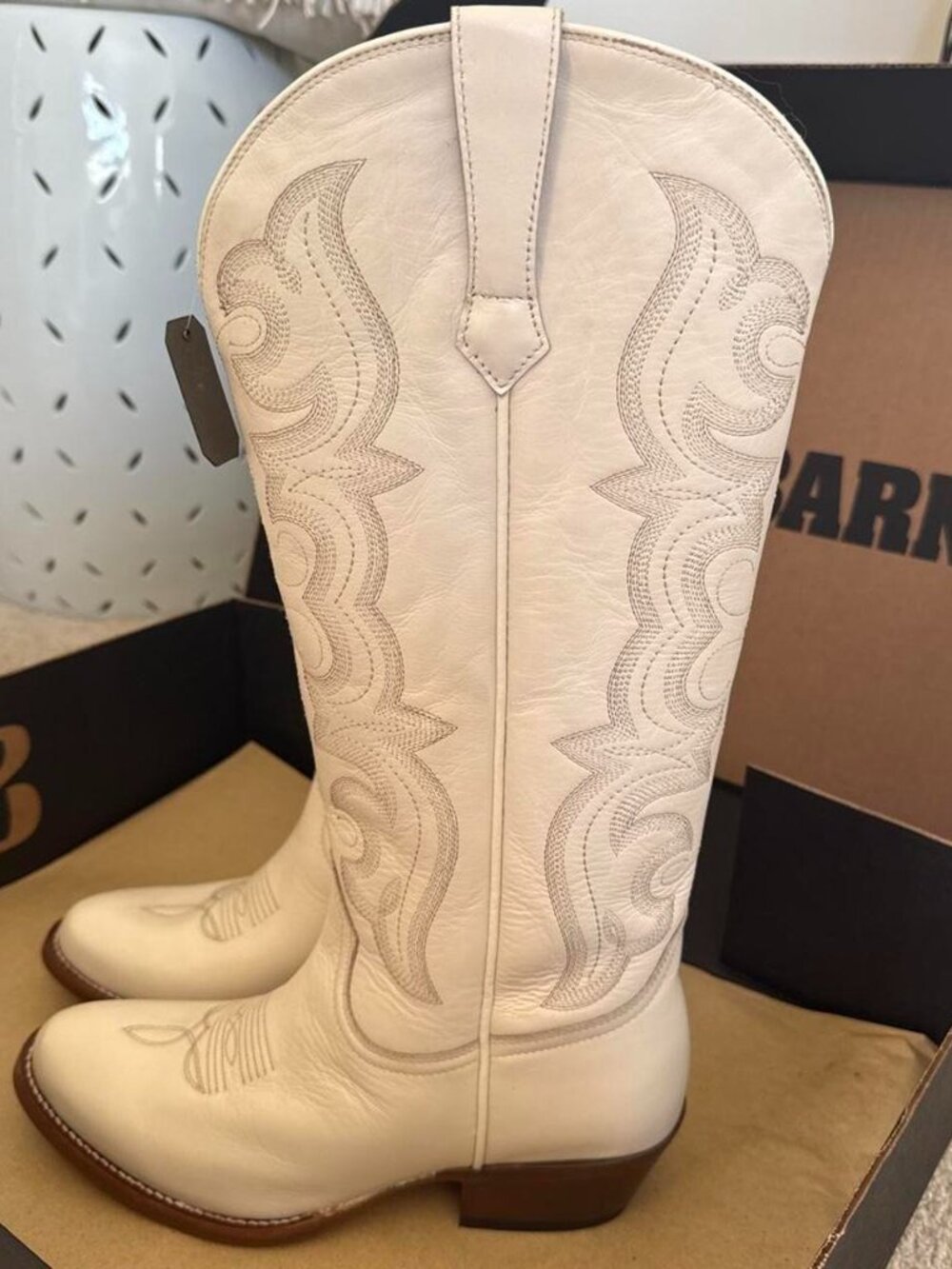 Shyanne Cream AMY TALL WESTERN BOOTS
